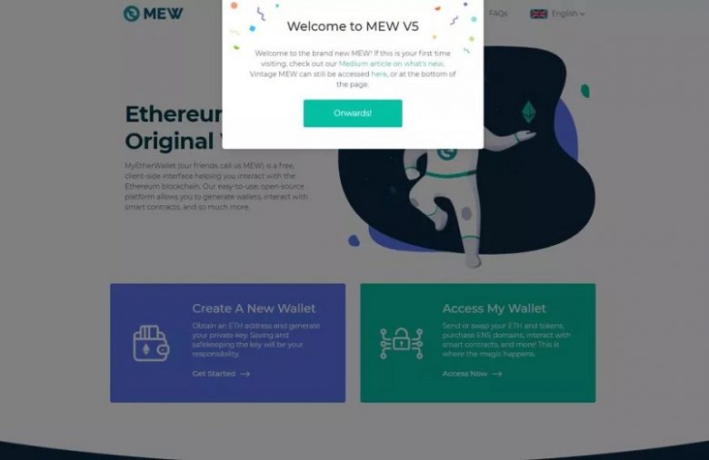 Ethereum Wallet MyEtherWallet releases its New MEW V5 Version