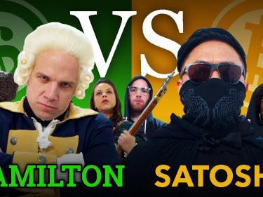 Dollar vs. Bitcoin, a humorous rap video between Satoshi Nakamoto and Hamilton