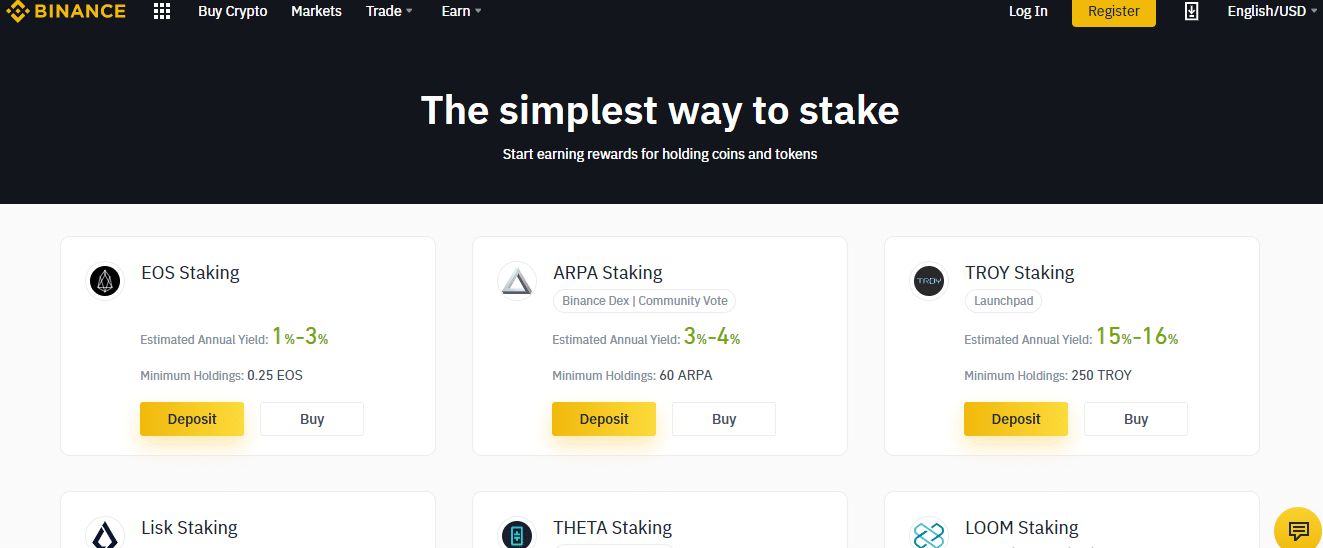 best crypto to stake on binance