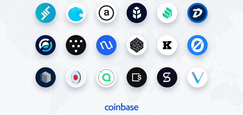 Coinbase plans to list 18 new cryptocurrencies including Vechain and Digibyte