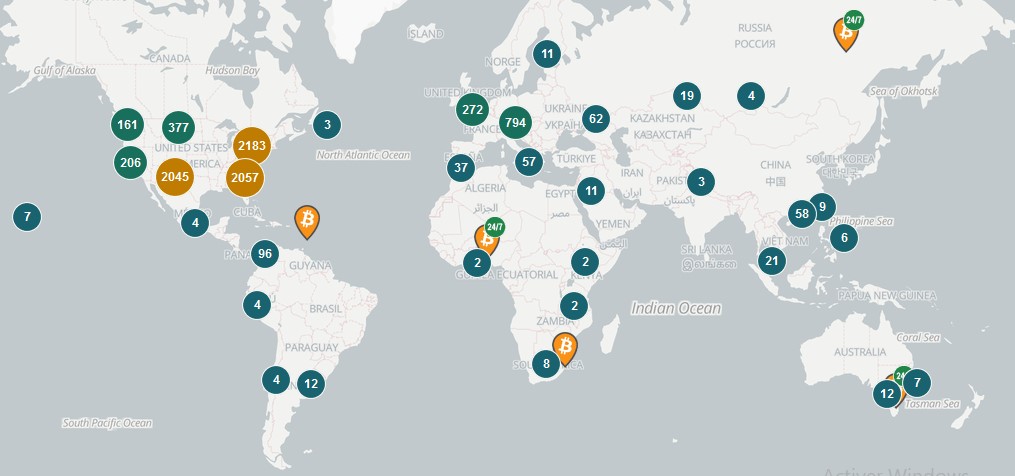 Number of Bitcoin ATMs exceeds 8000 worldwide