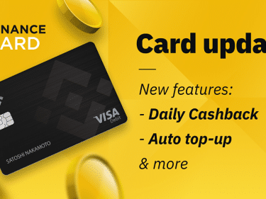 Binance Card adds daily cashback and automatic top-up