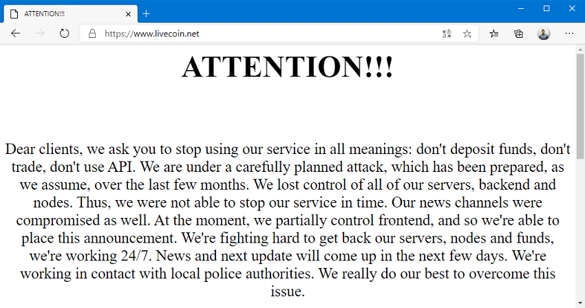 livecoin hacked