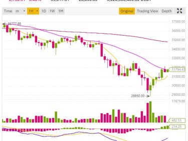 Bitcoin price corrects and drops below $30,000