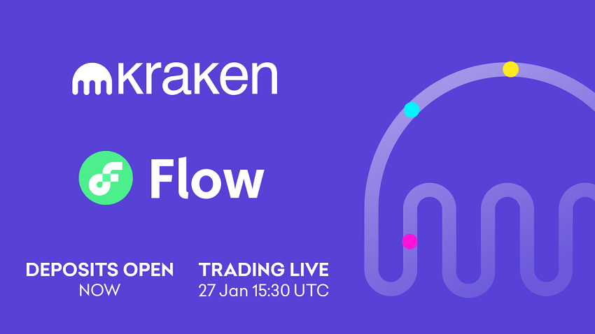 FLOW cryptocurrency listed on Kraken on January 27, 2021