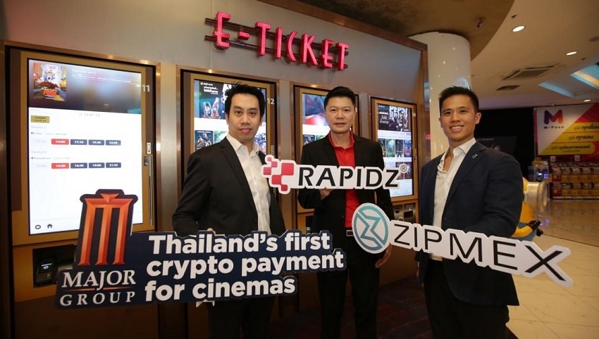 cineplex thailand rapiz zipmex cinema bitcoin