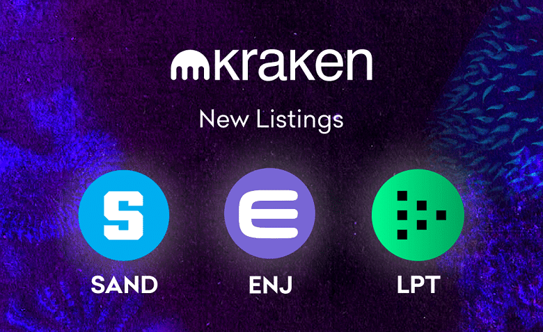 Sandbox (SAND), Enjin (ENJ) and LivePeer (LPT) cryptocurrencies arrive on Kraken