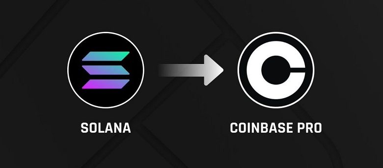 cryptocurrency Solana (SOL) listed on Coinbase Pro