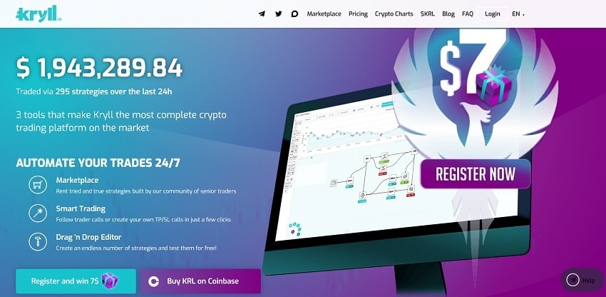 Kryll Crypto Trading Bots Marketplace for Bitcoin and Altcoins