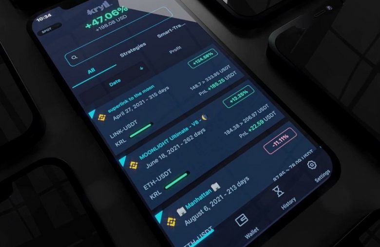 Kryll crypto trading bots launch a new version of their Android and iOS mobile app